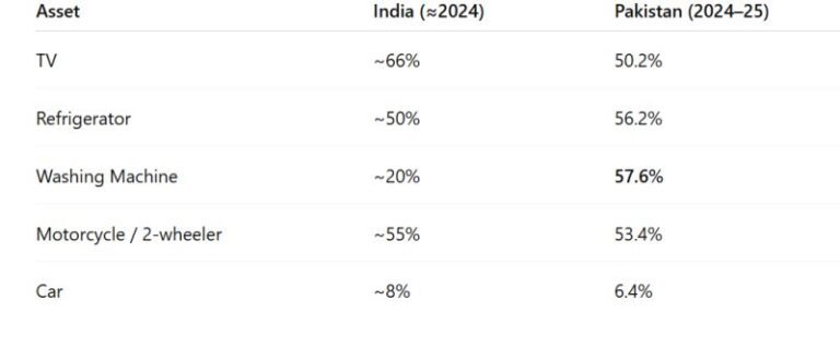 Pakistan vs India: GDP tells one story, household assets tell another